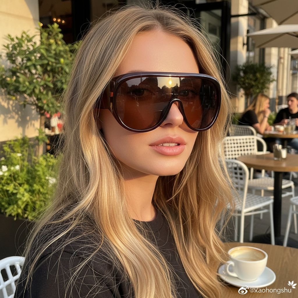 imgi_36_O1CN011jNoqa1xG7rUvxfKc_2220748736415-0-cib.jpg European & American New Large Frame Eye Protection Sunglasses - Stylish Versatile Street Photography Internet Celebrity Sunglasses for Men & Women, Runway Fashion Eyewear - Image 1