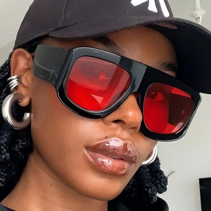 Large Frame Korean Style Square Versatile Fashion Trend Sunglasses - Stylish Street Photography New UV Protection Sunglasses for Women